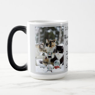 Mug Magic Boule à neige de chat, Noms d'image Texte, Personn