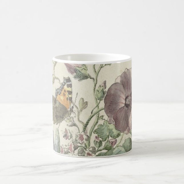 Mug Magic Bouquet of Flowers with a Painted Lady Butterfly, (Centre)