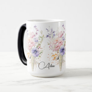 Mug Magic Bouquette Fleurs sauvages Nom femme pastel pour si
