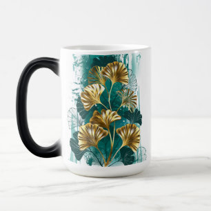 Mug Magic Branche avec Feuilles d'or Ginko Biloba