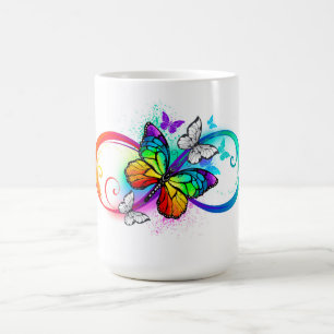 Mug Magic Bright infinity with rainbow butterfly