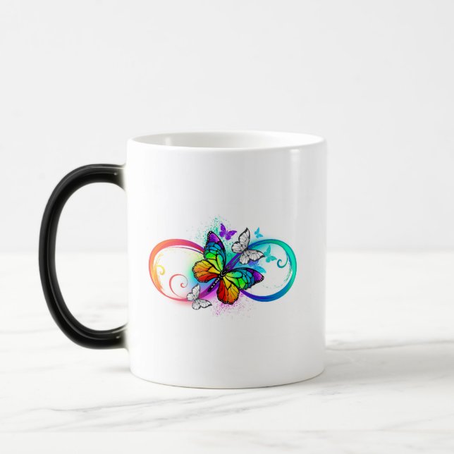 Mug Magic Bright infinity with rainbow butterfly (Gauche)