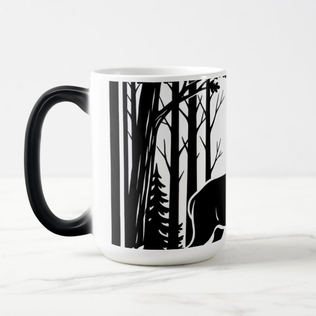 Mug Magic Buck Majestueux, Nature noir et blanc (Gauche)