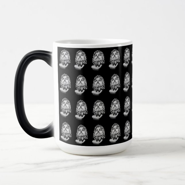 Mug Magic Buste en marbre gréco-romain Classique Noir et Bla (Gauche)