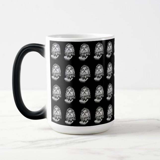 Mug Magic Buste en marbre gréco-romain Classique Noir et Bla (Gauche)