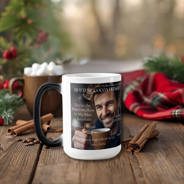 Mug Magic Buveur de Cacao Chaud le Plus Chaud Personnalisé F (Personalized Hottest Cocoa Drinker Flirty Color Morph Mug)