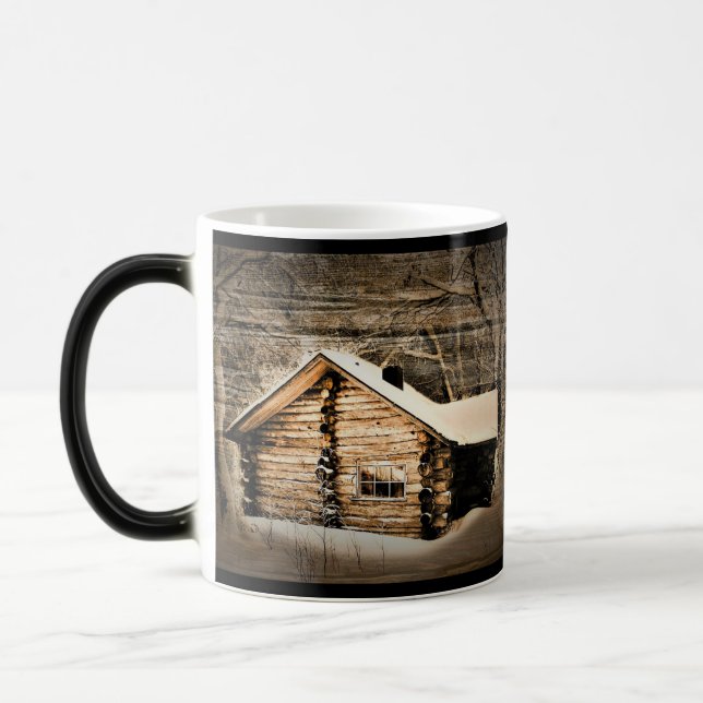 Mug Magic Cabine Rustique En Bois Dans La Nature (Gauche)