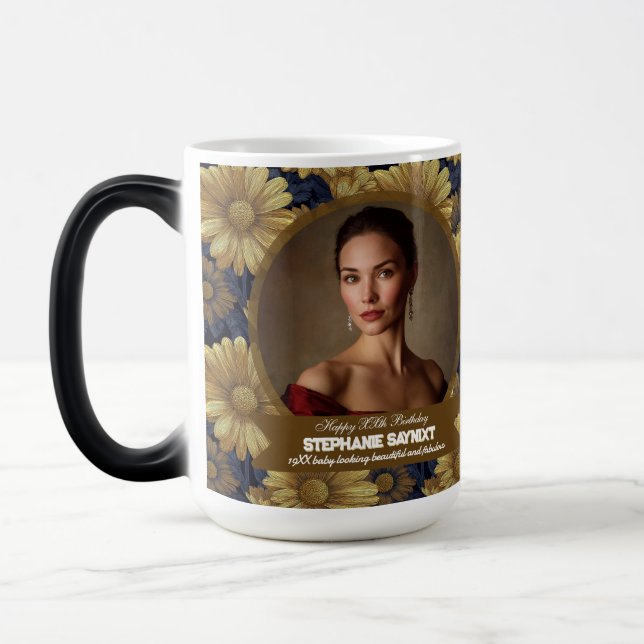 Mug Magic Cadeau de 70 ans pour maman jolie Daisy (Gauche)
