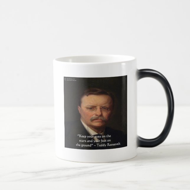 Mug Magic Cadeau de citation de sagesse "Pieds sur terre" de (Droite)