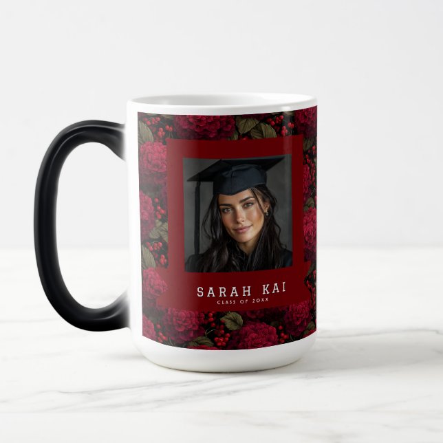 Mug Magic Cadeau de fin d'études ami motif hydrangea élégant (Gauche)