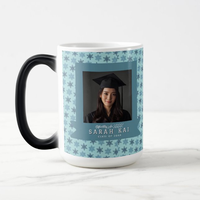 Mug Magic Cadeau de fin d'études avec impression de Noël col (Gauche)