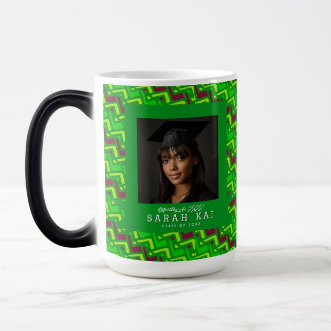 Mug Magic Cadeau de fin d'études garçons motif zigzag classi (Gauche)