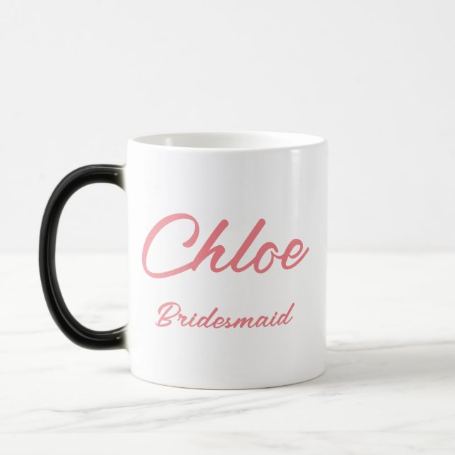 MUG MAGIC CADEAU DE NOM PERSONNALISÉ POUR BRIDESMAID (Gauche)