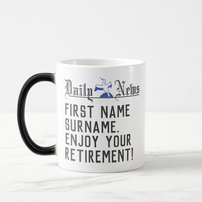 Mug Magic Cadeau de retraite personnalisé (Gauche)