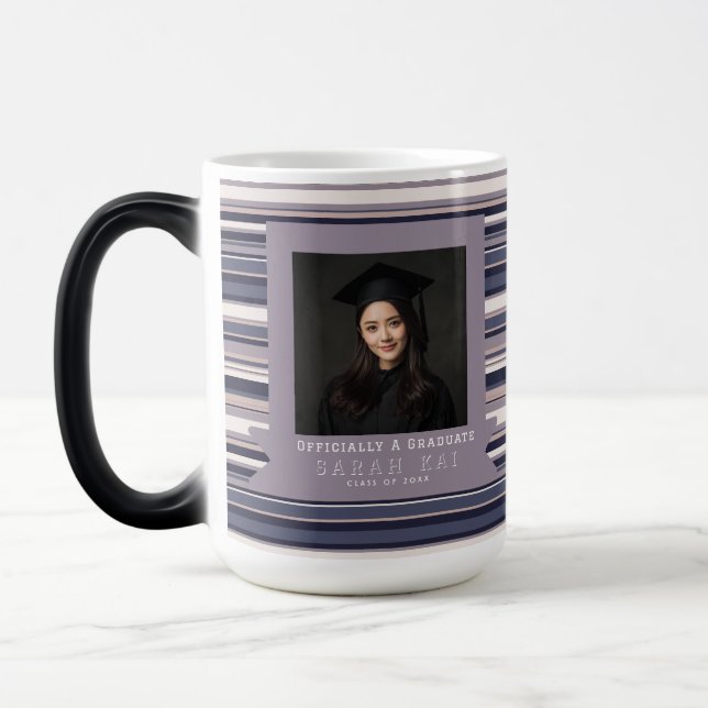 Mug Magic Cadeau élégant à rayures pour sa remise de diplôme (Gauche)