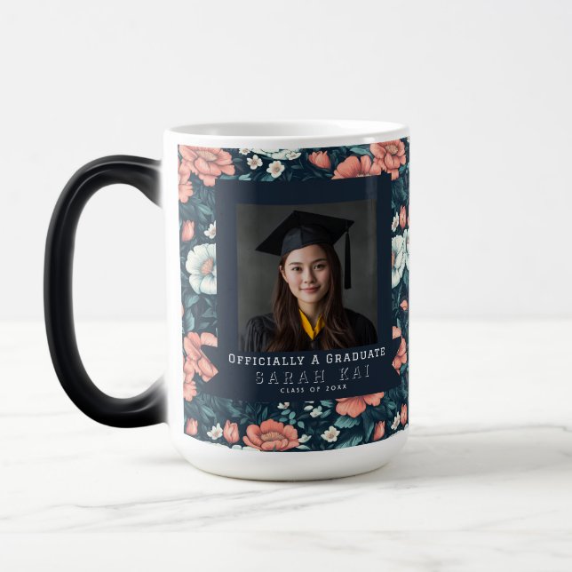 Mug Magic Cadeau Fleur Rose Belle Pour Lui Diplômé (Gauche)