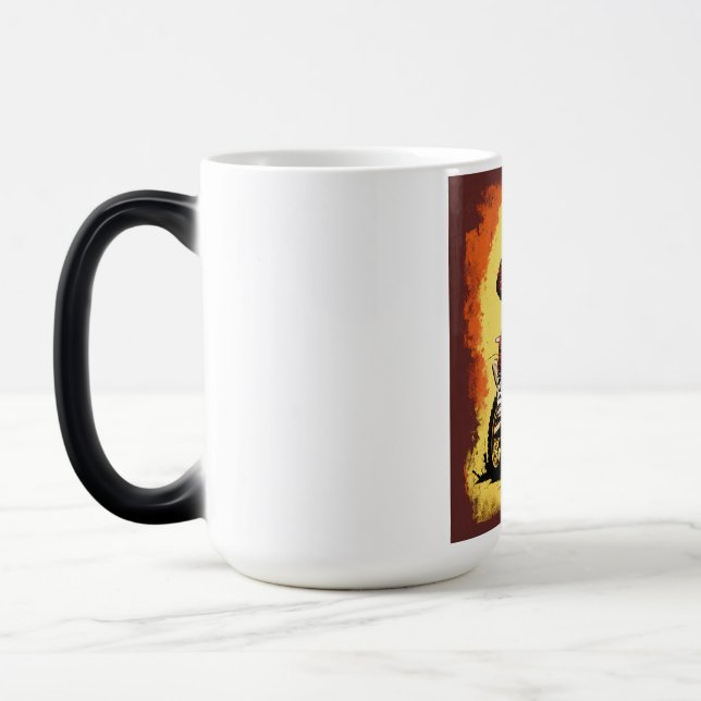 Mug Magic cadeau idéal pour les amateurs de moto. (Gauche)