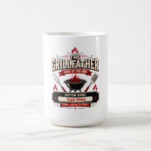 Mug Magic Cadeau personnalisé Grillfather BBQ Papa nom