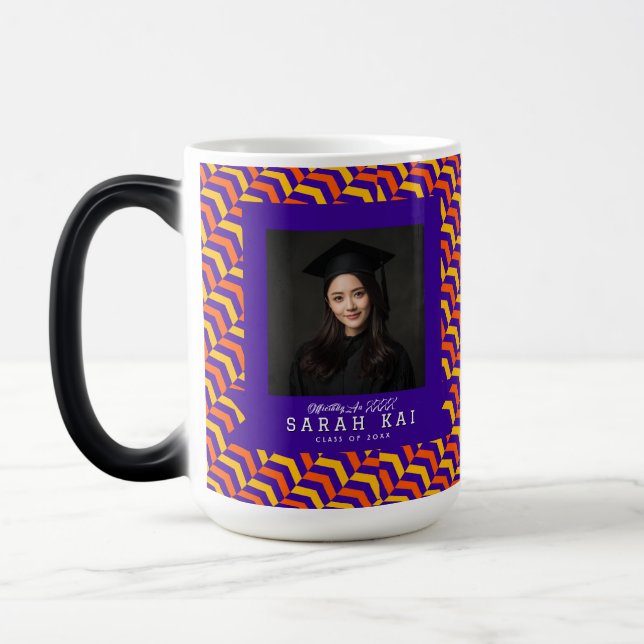 Mug Magic Cadeau photo élégant à motif zigzag (Gauche)