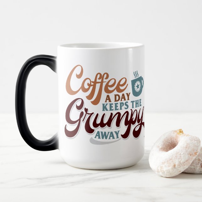 Mug Magic Cadeau pour amateur de café : Café par jour  (Avec donut)