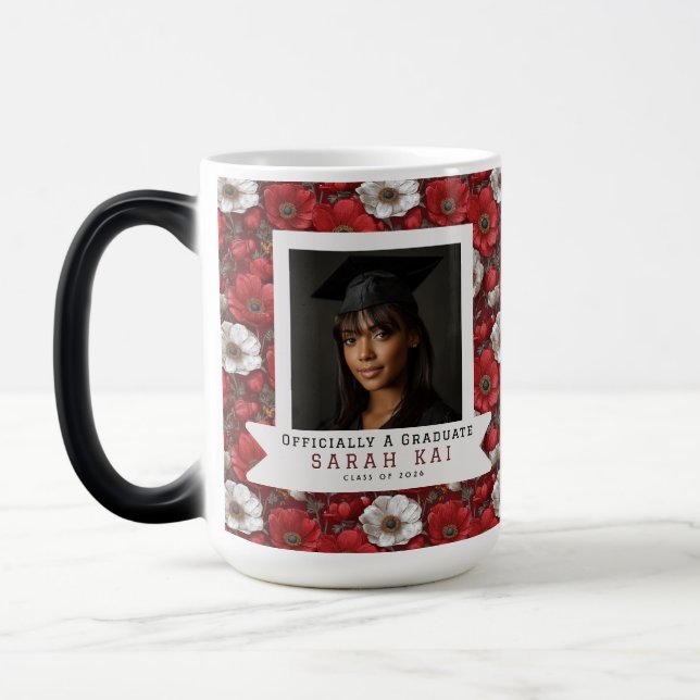 Mug Magic Cadeau souvenir photo imprimé d'anémones classique (Gauche)