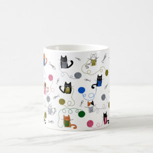 Mug Magic Cadeau Tricot Chat, Chat Avec Fil, Cadeau Maman Ch