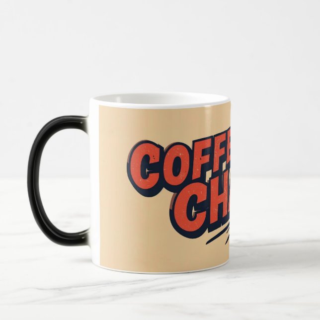 Mug Magic Café d'abord, chaos après – Citation drôle et sarc (Gauche)