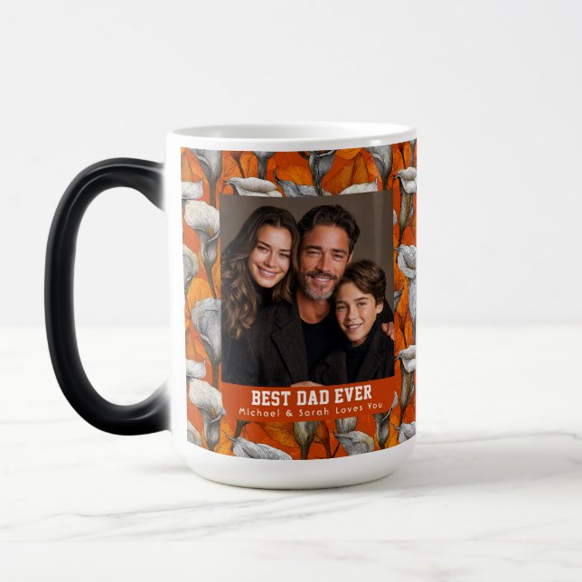 Mug Magic Calla Lilies Beau-père botanique Fête des pères (Gauche)