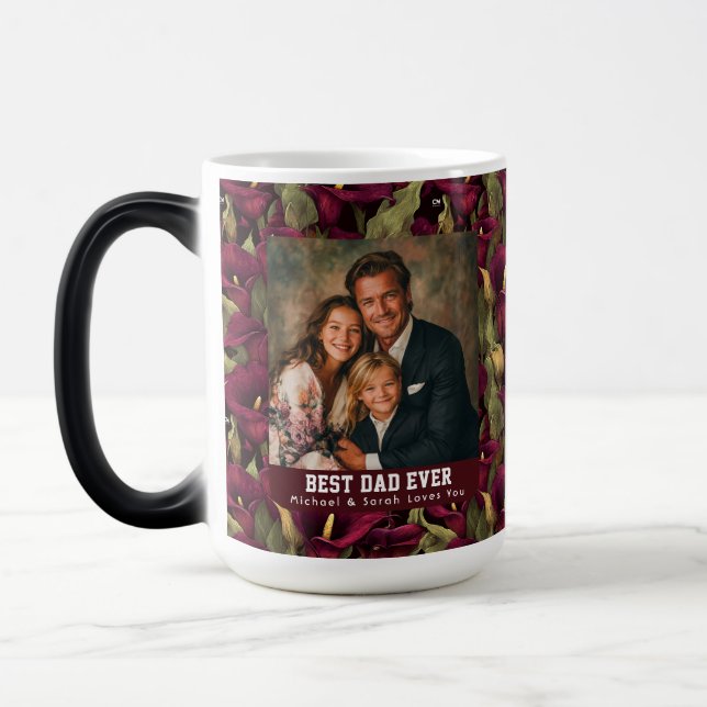 Mug Magic Calla Lilies Fleur Étape Papa Papa Cadeau (Gauche)