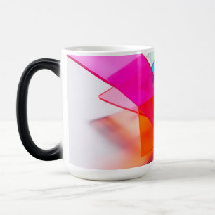 Mug Magic Calques de verre abstraits rose bleu néon moderne
