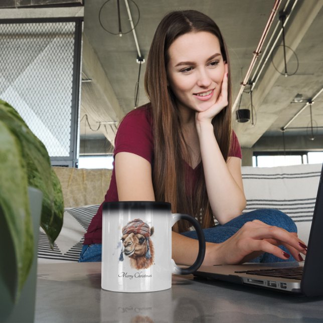 Mug Magic Camel de Noël, personnalisable (Créateur téléchargé)