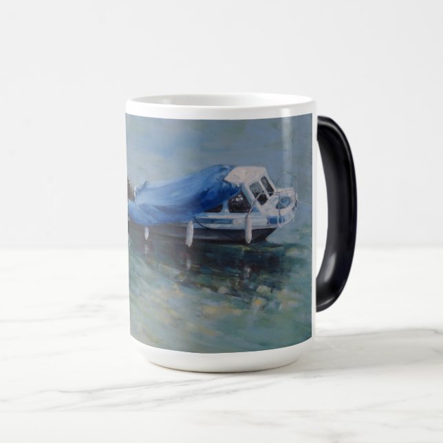 Mug Magic canot avec poignée noire (Devant droit)
