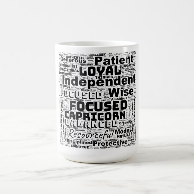 Mug Magic Capricorne Zodiac Mot Cloud Inspiration (Centre)