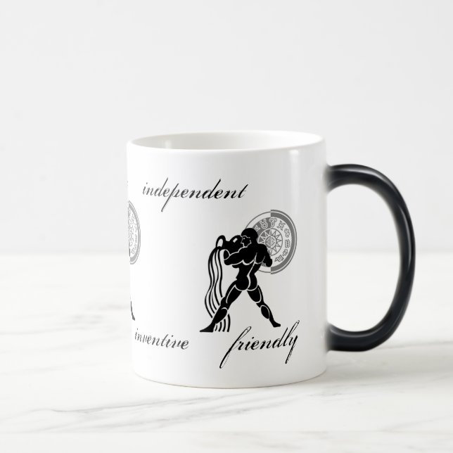 Mug Magic Caractéristiques Aquarius personnalisables Zodiac  (Droite)