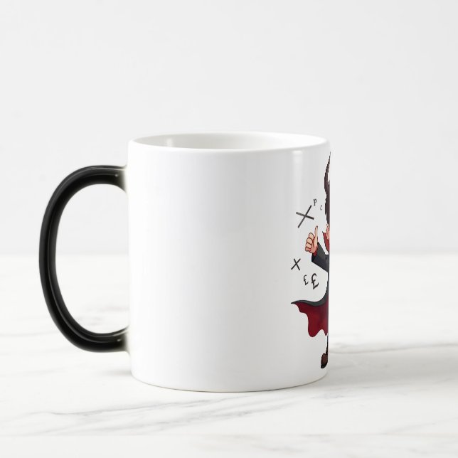 Mug Magic Caricature d'enseignant en mathématiques amusantes (Gauche)