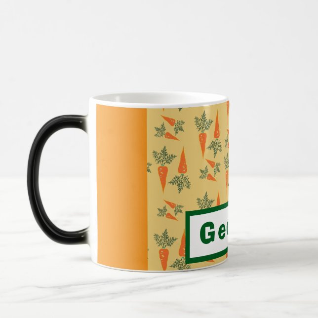 Mug Magic Carotte Orange Nom personnalisé (Gauche)