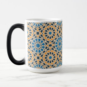 Mug Magic Carreau géométrique marocain & motif orange