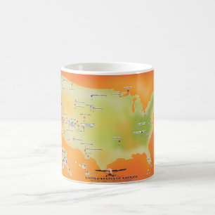 Mug Magic carte des parcs nationaux des États-Unis d'Amériqu