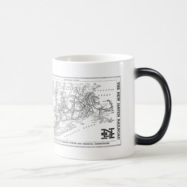 Mug Magic Carte du chemin de fer 1956 de New Haven (Droite)