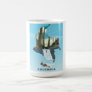 Mug Magic Carte illustrée de Columbia imprimé de l'affiche d