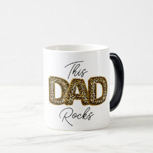 Mug Magic CE DAD ROCKS Empreinte de léopard Chic Fête des pè