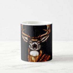 Mug Magic Cerf en bois personnalisé de campagne rustique