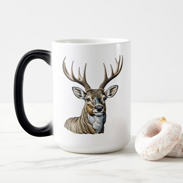 Mug Magic Cerf magnifique avec bois (Avec donut)