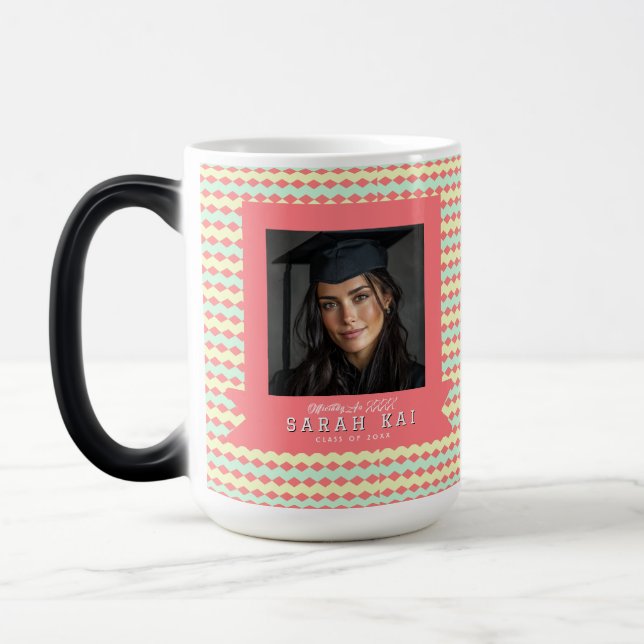 Mug Magic Certificat de docteur à motif zigzag unique (Gauche)