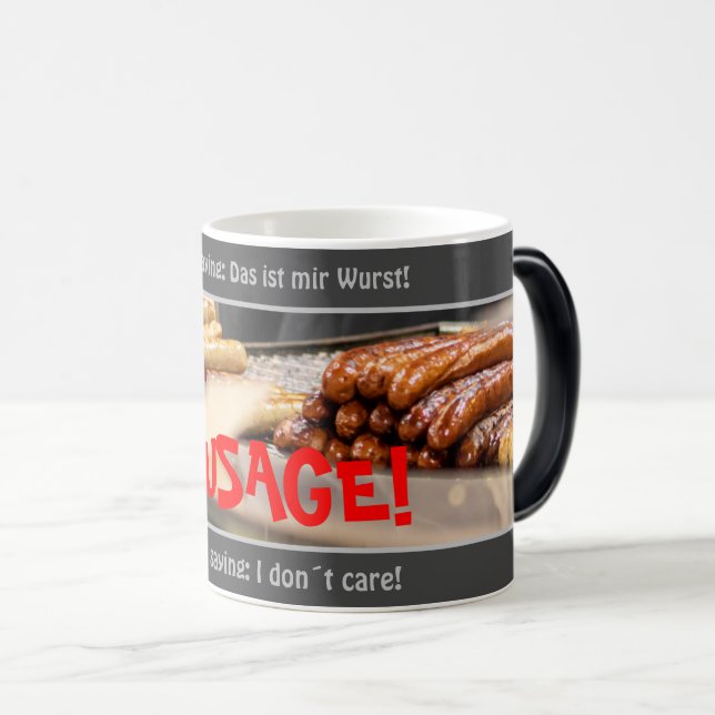 Mug Magic C'est moi SAUSAGE - transl idiot. Allemand! (Devant droit)