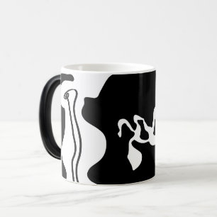 Mug Magic Chambre de décalage : Noir, Blanc et Rouge Abstrai