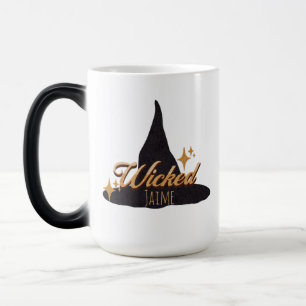 Mug Magic Chapeau de sorcière rétro avec nom méchant    