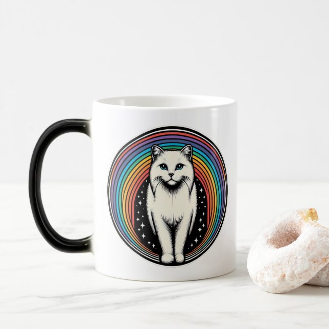 Mug Magic Chat Arc-en-Ciel (Avec donut)