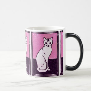 Mug Magic Chat assis sur Magenta & Violet par Julie de Graag