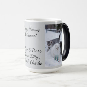 Mug Magic Chat avec boule à neige, Noms d'image Texte, Perso